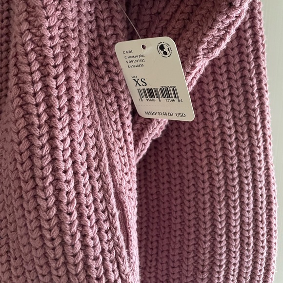 FREE PEOPLE Swim Too Deep Cardigan NWT Sz XS Smoked Pink - Picture 11 of 16
